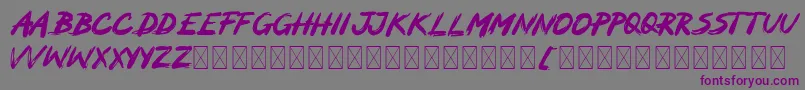 MOCKER Font – Purple Fonts on Gray Background