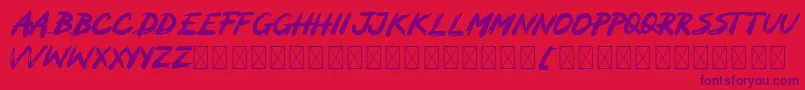 fuente MOCKER – Fuentes Moradas Sobre Fondo Rojo