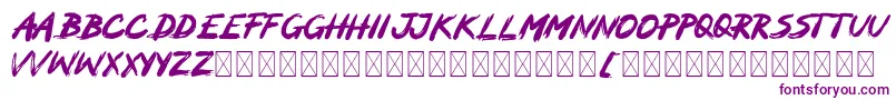 MOCKER Font – Purple Fonts on White Background