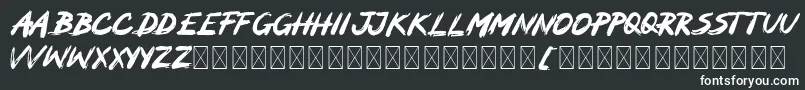 MOCKER-fontti – valkoiset fontit mustalla taustalla