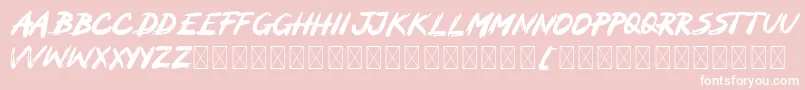 MOCKER Font – White Fonts on Pink Background