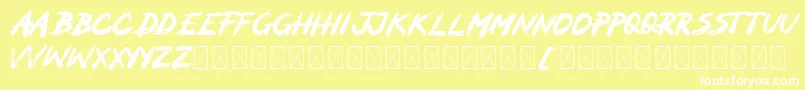 MOCKER Font – White Fonts on Yellow Background