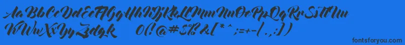 mocking bird Font – Black Fonts on Blue Background