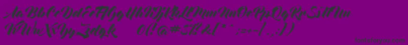 フォントmocking bird – 紫の背景に黒い文字