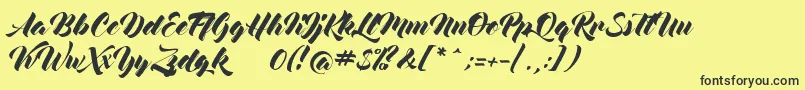 mocking bird Font – Black Fonts on Yellow Background