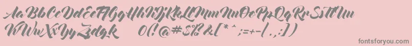 mocking bird Font – Gray Fonts on Pink Background