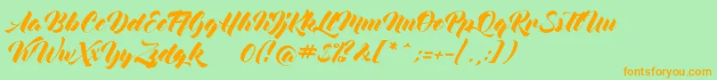 More about mocking bird Font mocking bird Font – Orange Fonts on Green Background