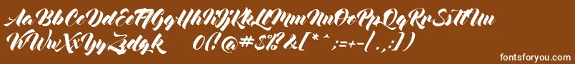 mocking bird Font – White Fonts on Brown Background