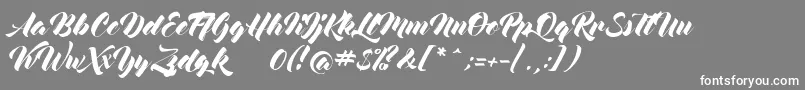 mocking bird Font – White Fonts on Gray Background