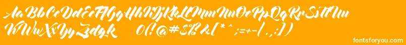 mocking bird Font – White Fonts on Orange Background