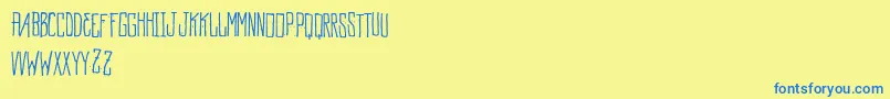 Шрифт Mockup – синие шрифты на жёлтом фоне