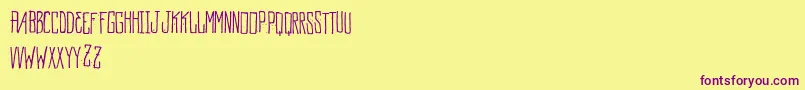 Шрифт Mockup – фиолетовые шрифты на жёлтом фоне