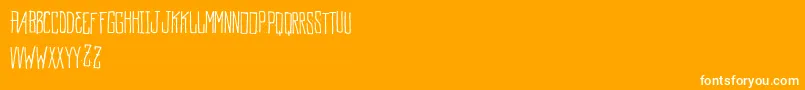Шрифт Mockup – белые шрифты на оранжевом фоне