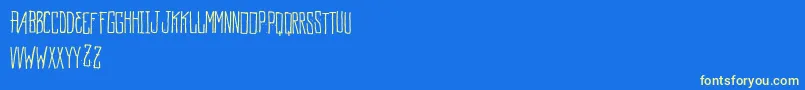 Mockup Font – Yellow Fonts on Blue Background
