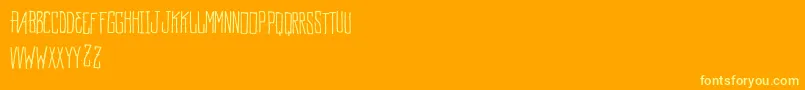 Mockup-Schriftart – Gelbe Schriften auf orangefarbenem Hintergrund