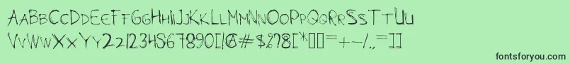 MODAZ Font – Black Fonts on Green Background