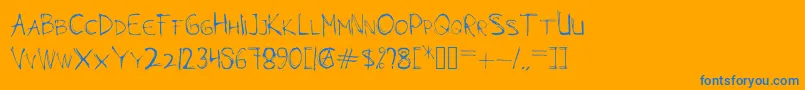 MODAZ Font – Blue Fonts on Orange Background