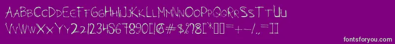 MODAZ Font – Green Fonts on Purple Background