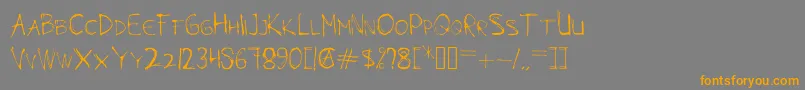 MODAZ Font – Orange Fonts on Gray Background