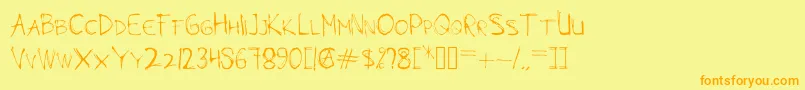 MODAZ Font – Orange Fonts on Yellow Background