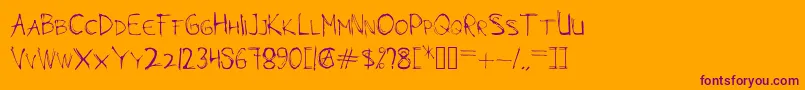MODAZ Font – Purple Fonts on Orange Background