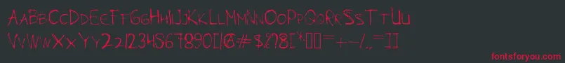 MODAZ Font – Red Fonts on Black Background