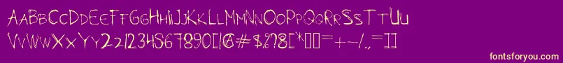 MODAZ Font – Yellow Fonts on Purple Background