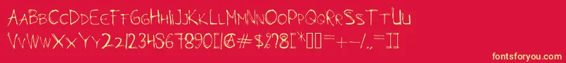 More about MODAZ Font MODAZ Font – Yellow Fonts on Red Background