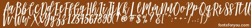 Modena Font – White Fonts on Brown Background
