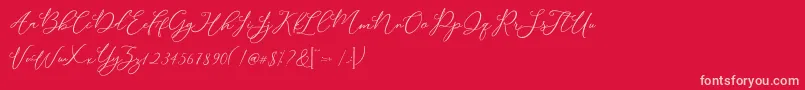 More about Modennta Font Modennta Font – Pink Fonts on Red Background