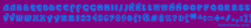 MODEO    Font – Blue Fonts on Purple Background