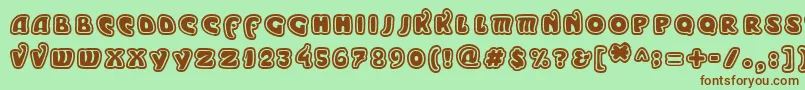 MODEO    Font – Brown Fonts on Green Background