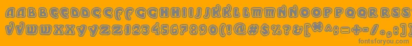 Шрифт MODEO    – серые шрифты на оранжевом фоне