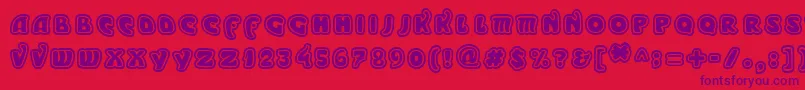 MODEO    Font – Purple Fonts on Red Background