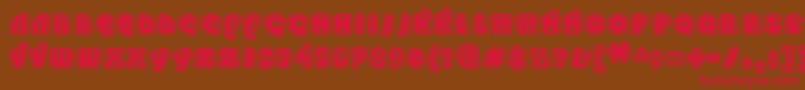 MODEO    Font – Red Fonts on Brown Background