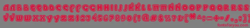 MODEO    Font – Red Fonts on Gray Background
