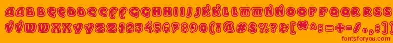MODEO    Font – Red Fonts on Orange Background