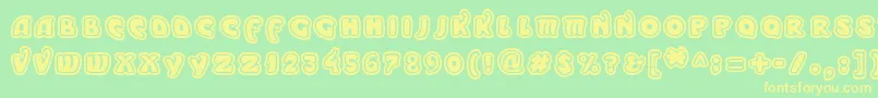 MODEO    Font – Yellow Fonts on Green Background