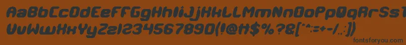MODERN CRAFT Bold Italic-fontti – mustat fontit ruskealla taustalla