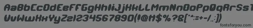 フォントMODERN CRAFT Bold Italic – 黒い文字の灰色の背景