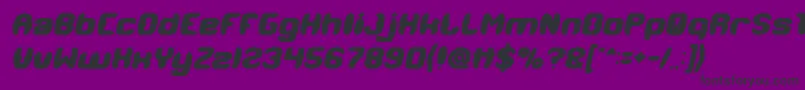 フォントMODERN CRAFT Bold Italic – 紫の背景に黒い文字