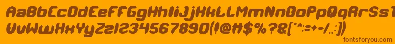 フォントMODERN CRAFT Bold Italic – オレンジの背景に茶色のフォント