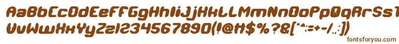 Fonte MODERN CRAFT Bold Italic – fontes marrons em um fundo branco