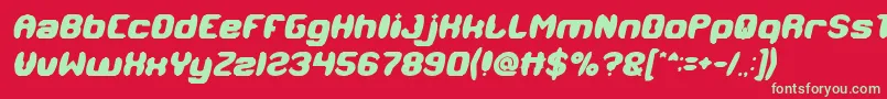 fuente MODERN CRAFT Bold Italic – Fuentes Verdes Sobre Fondo Rojo
