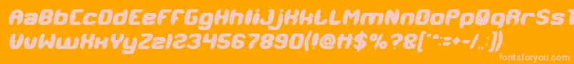 Шрифт MODERN CRAFT Bold Italic – розовые шрифты на оранжевом фоне
