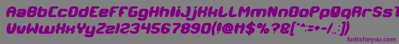フォントMODERN CRAFT Bold Italic – 紫色のフォント、灰色の背景