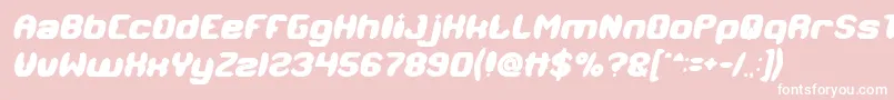 Шрифт MODERN CRAFT Bold Italic – белые шрифты на розовом фоне