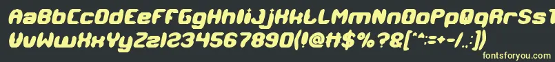 Czcionka MODERN CRAFT Bold Italic – żółte czcionki na czarnym tle