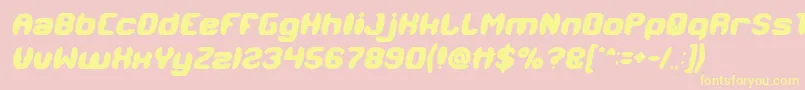 MODERN CRAFT Bold Italic Font – Yellow Fonts on Pink Background