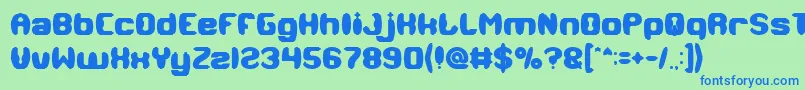 MODERN CRAFT Bold Font – Blue Fonts on Green Background